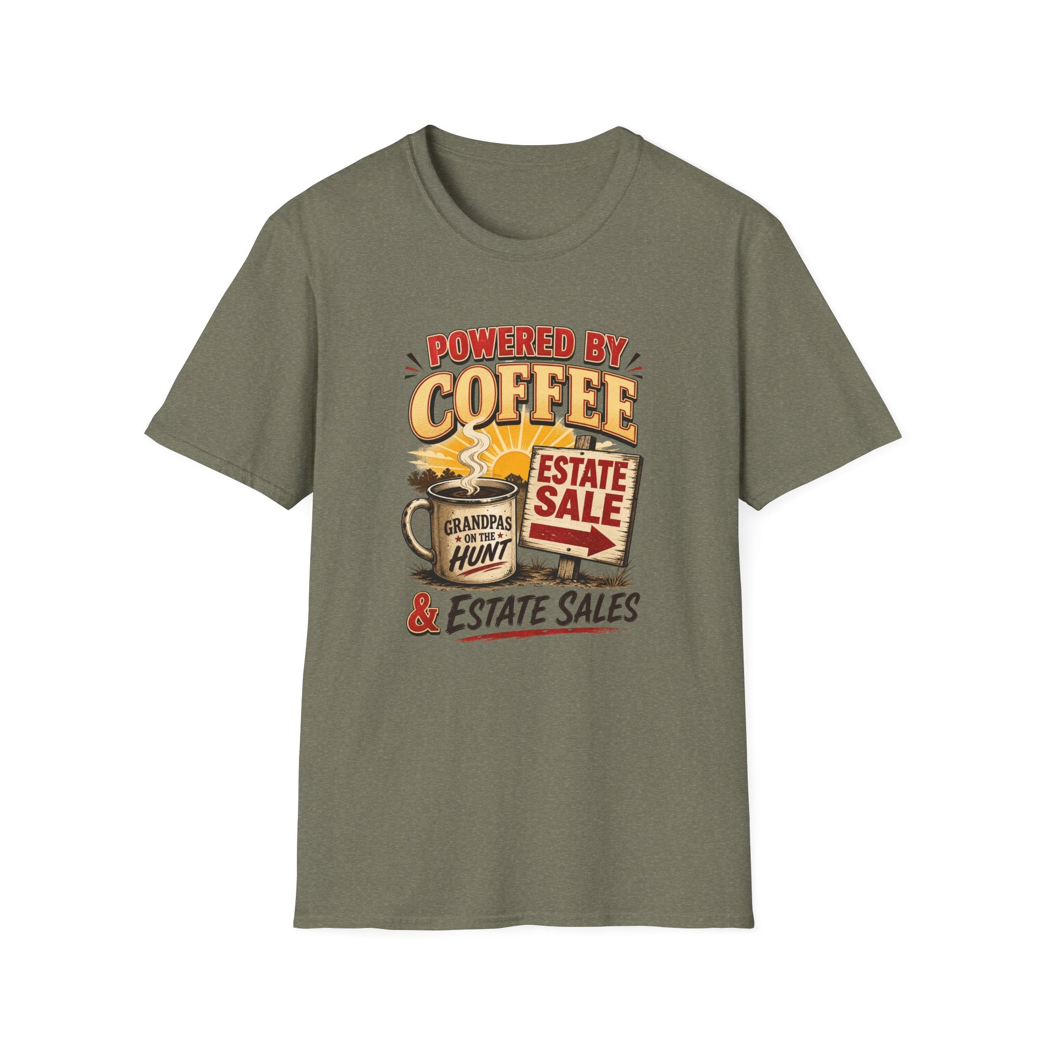 Powered By Coffee & Estate Sales -T-Shirt