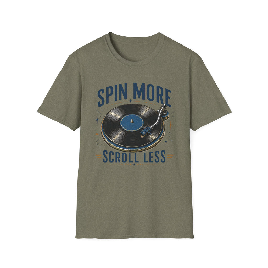 Spin More Scroll Less-T-Shirt