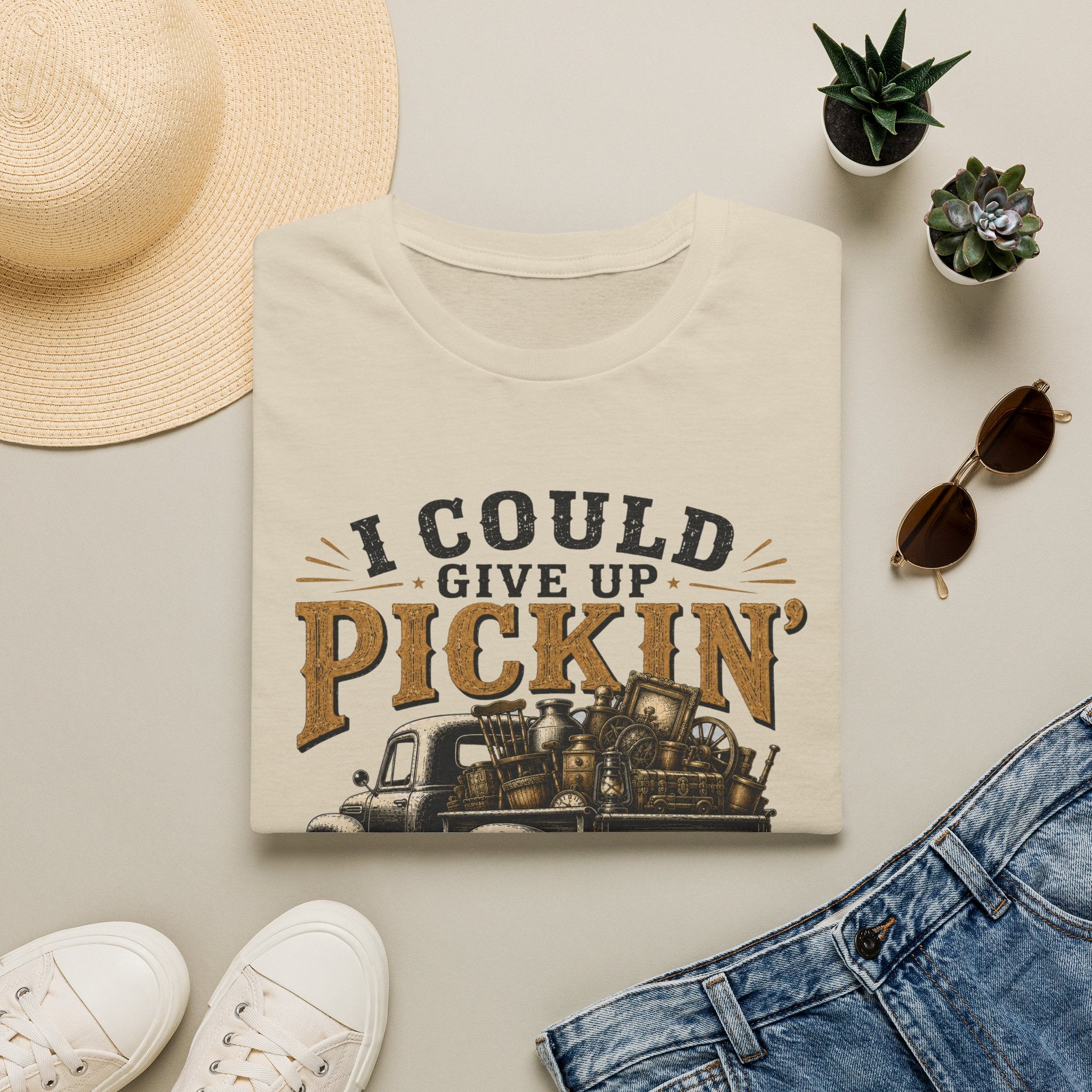 I Could Give Up Pickin' But I'm No Quitter-T-Shirt