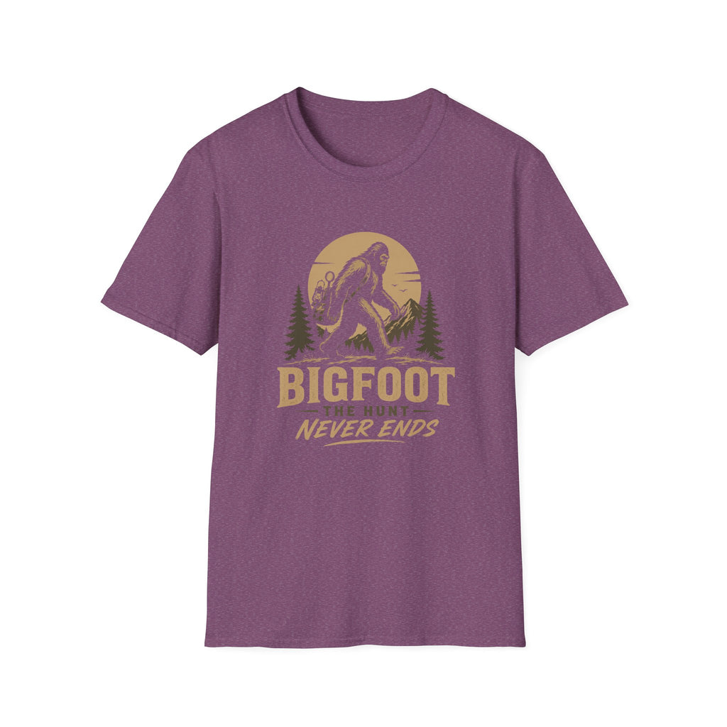Bigfoot the Hunt Never Ends-T-Shirt