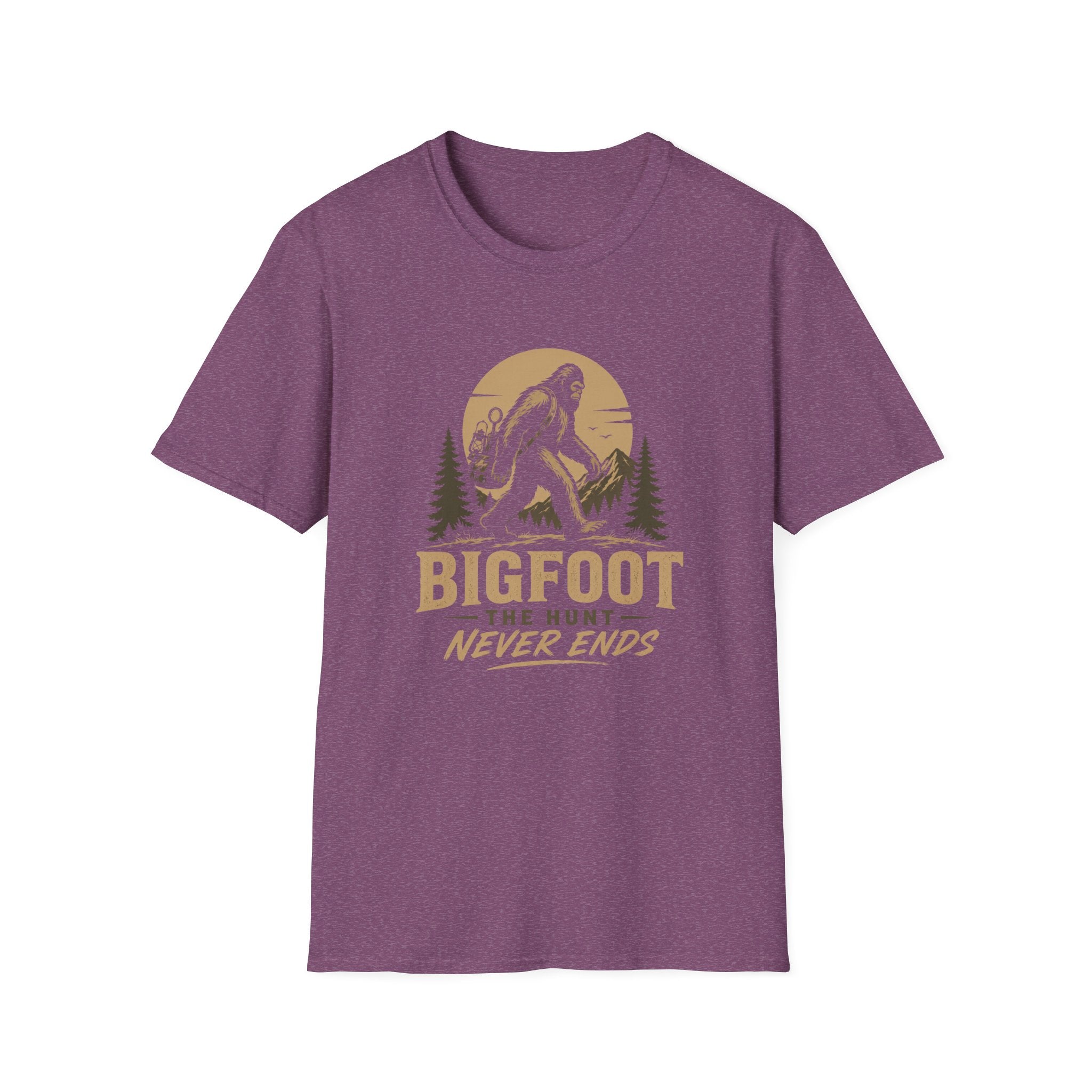 Bigfoot the Hunt Never Ends-T-Shirt