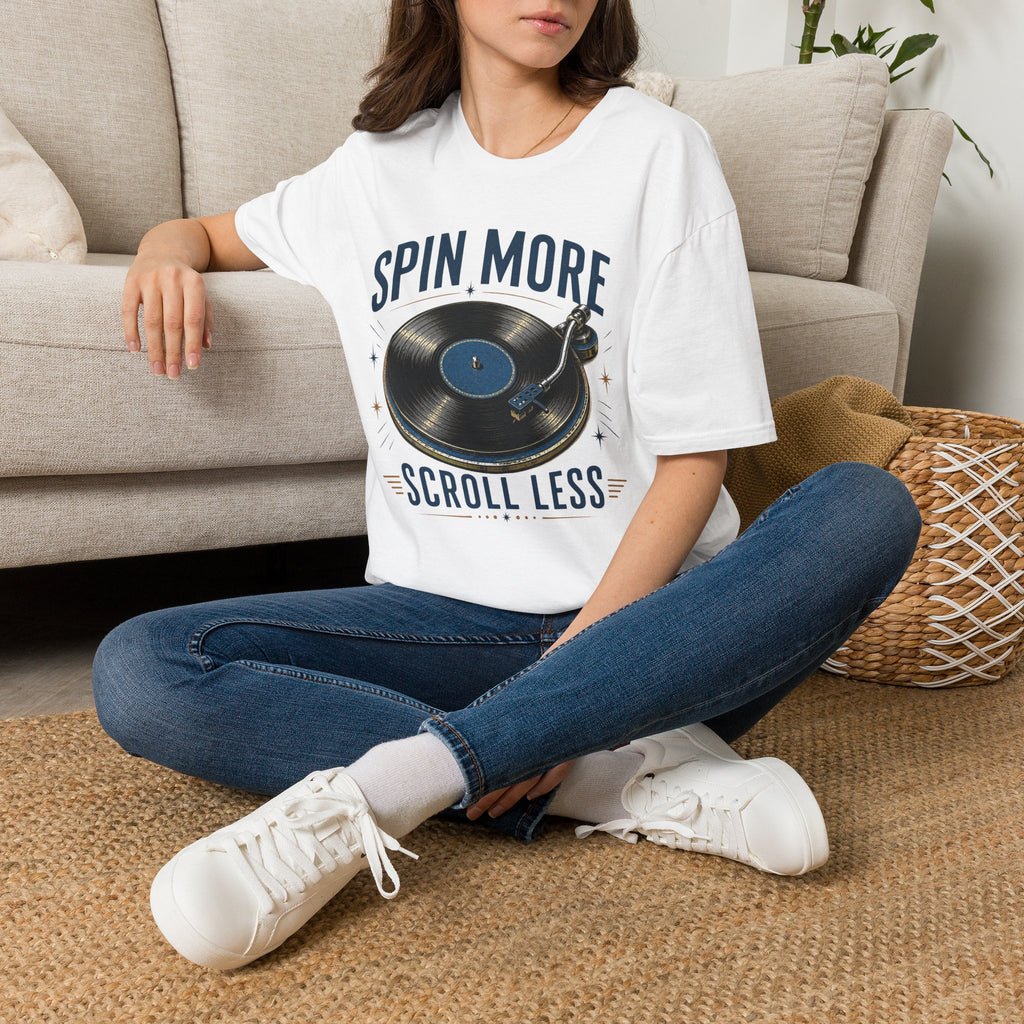 Spin More Scroll Less-T-Shirt