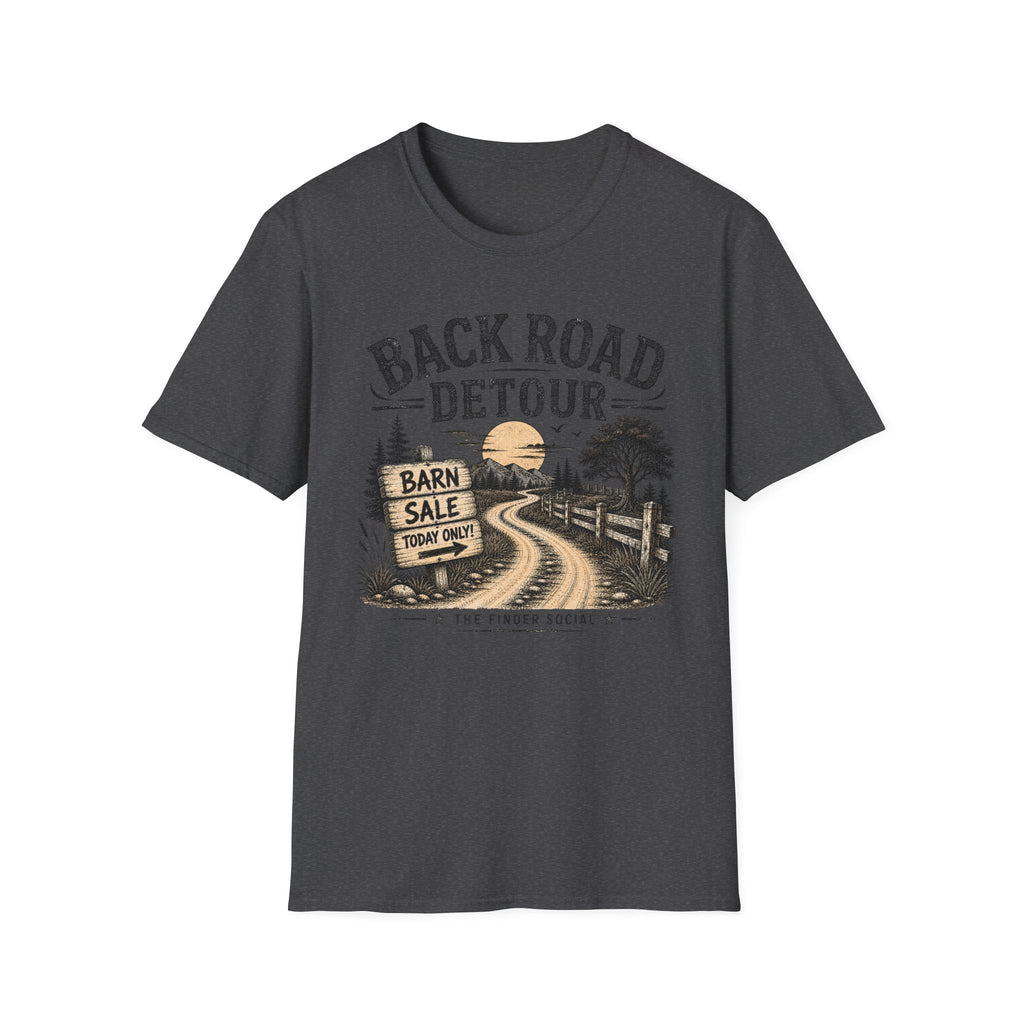 Back Road Detour-BW/Cream-T-Shirt