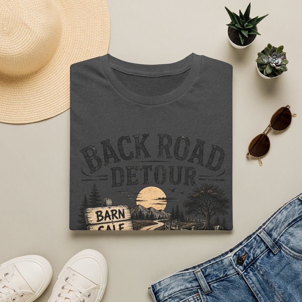 Back Road Detour-BW/Cream-T-Shirt