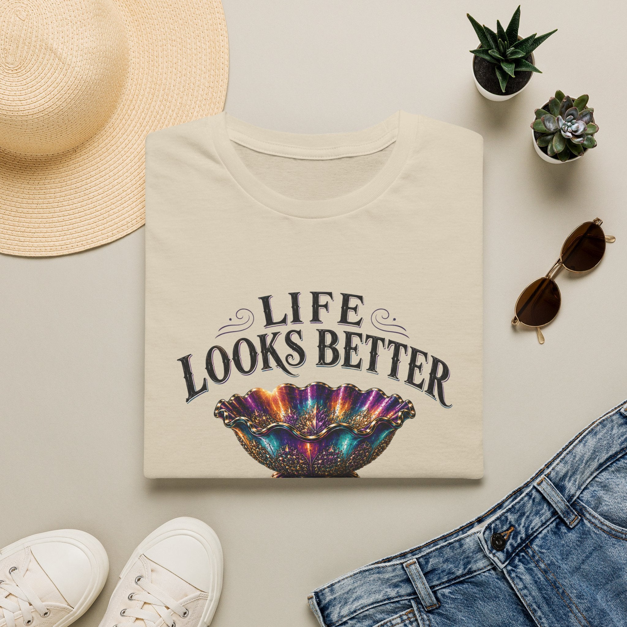Life Looks Better Through Beautiful Glass-T-Shirt
