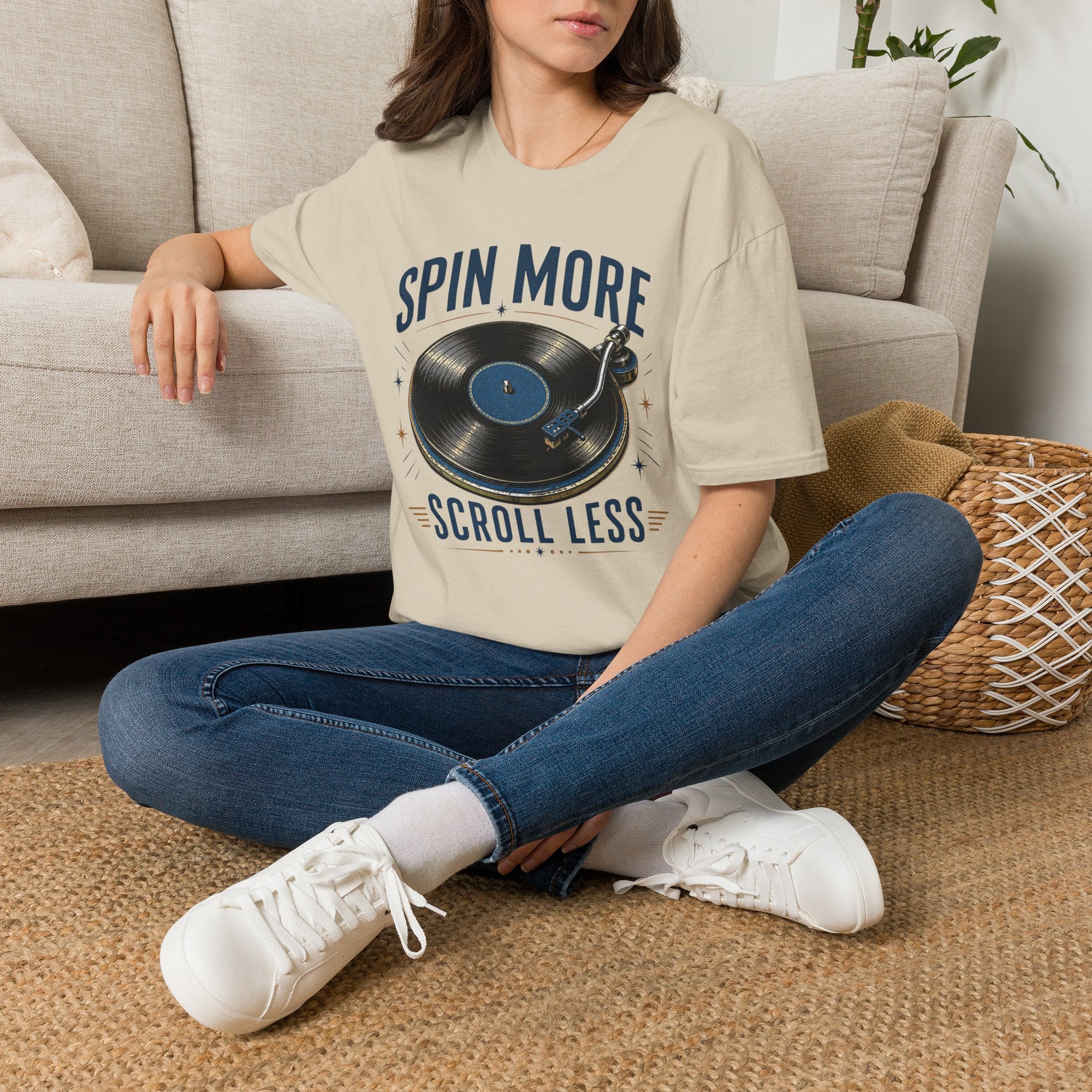 Spin More Scroll Less-T-Shirt