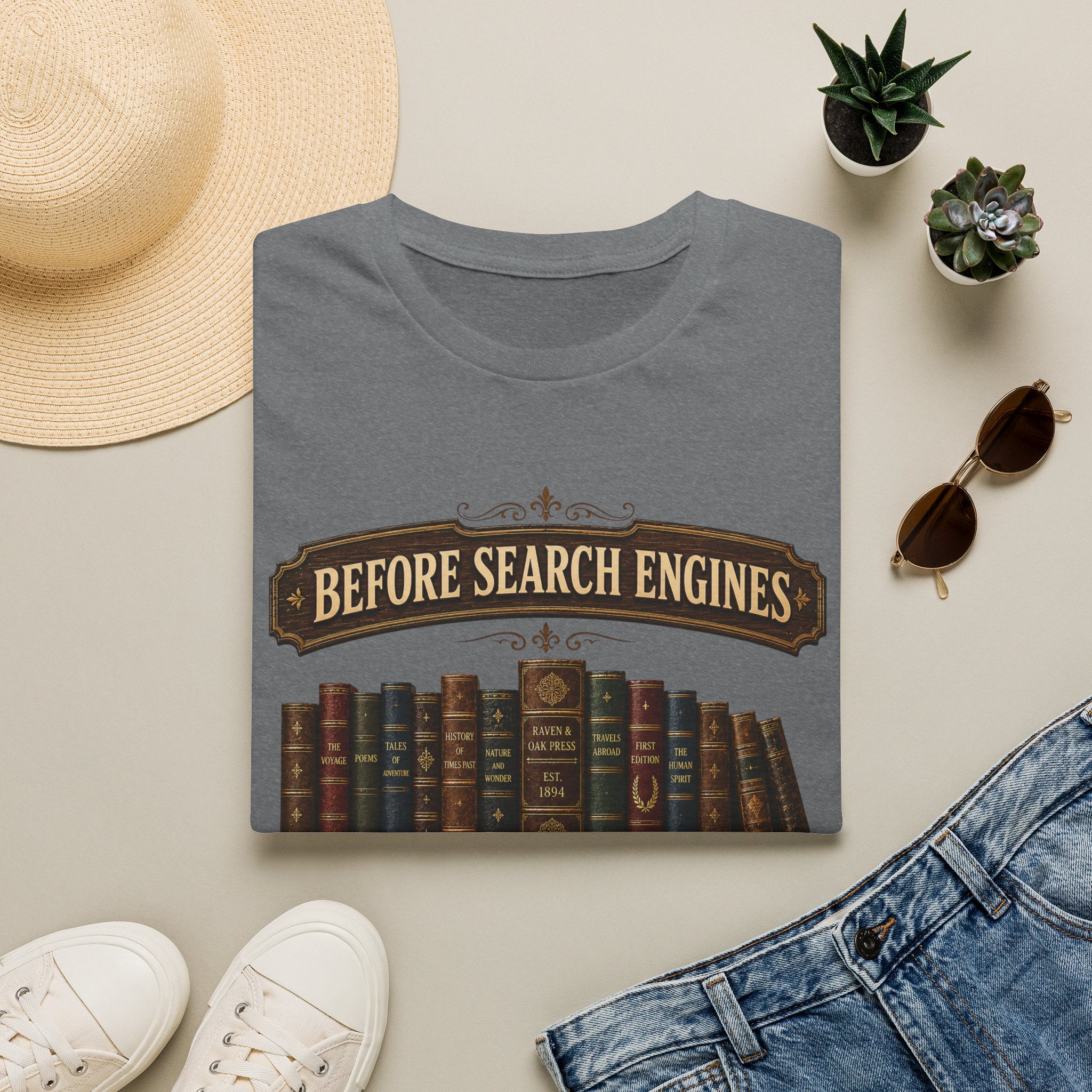 Before Search Engines There Were Books-T-Shirt