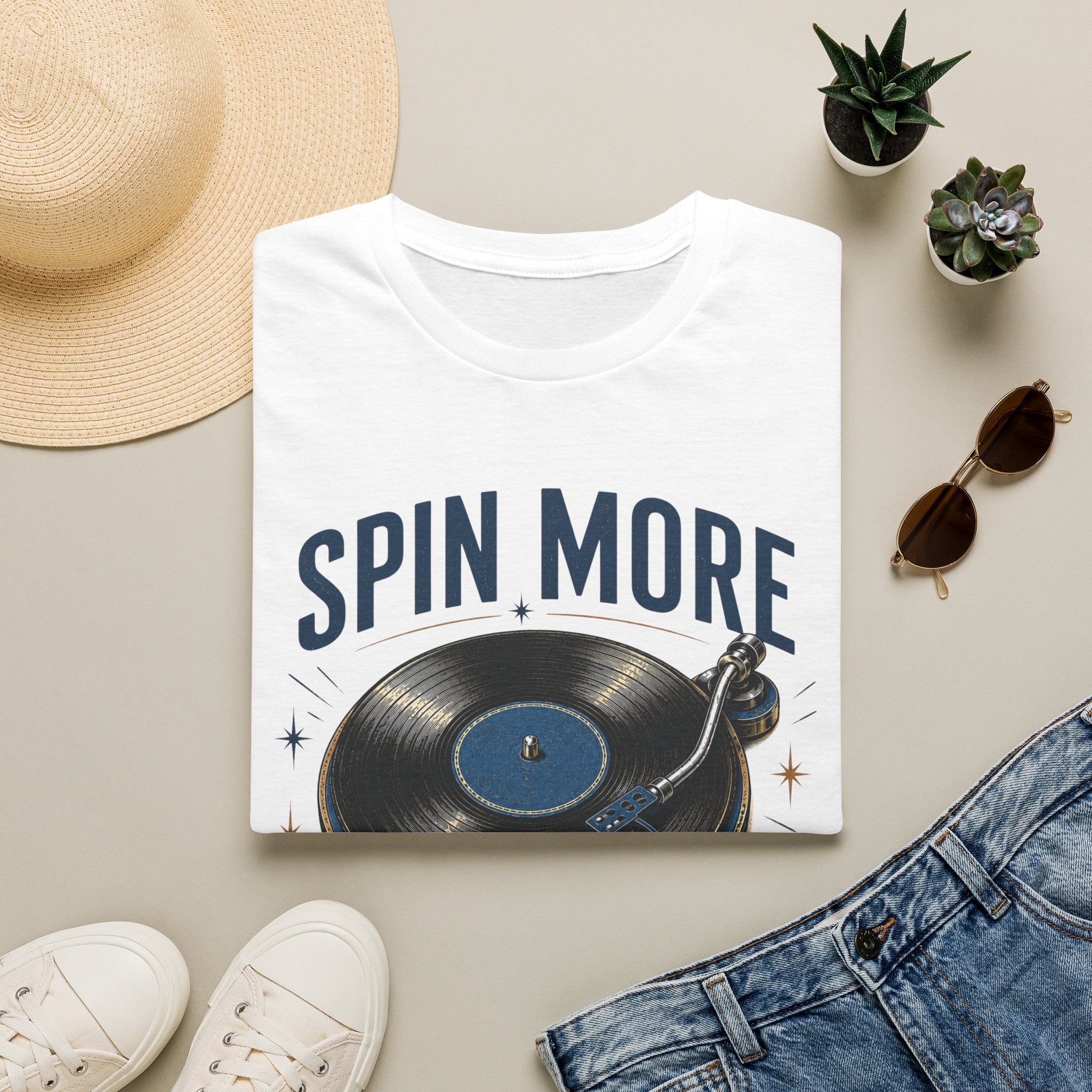 Spin More Scroll Less-T-Shirt