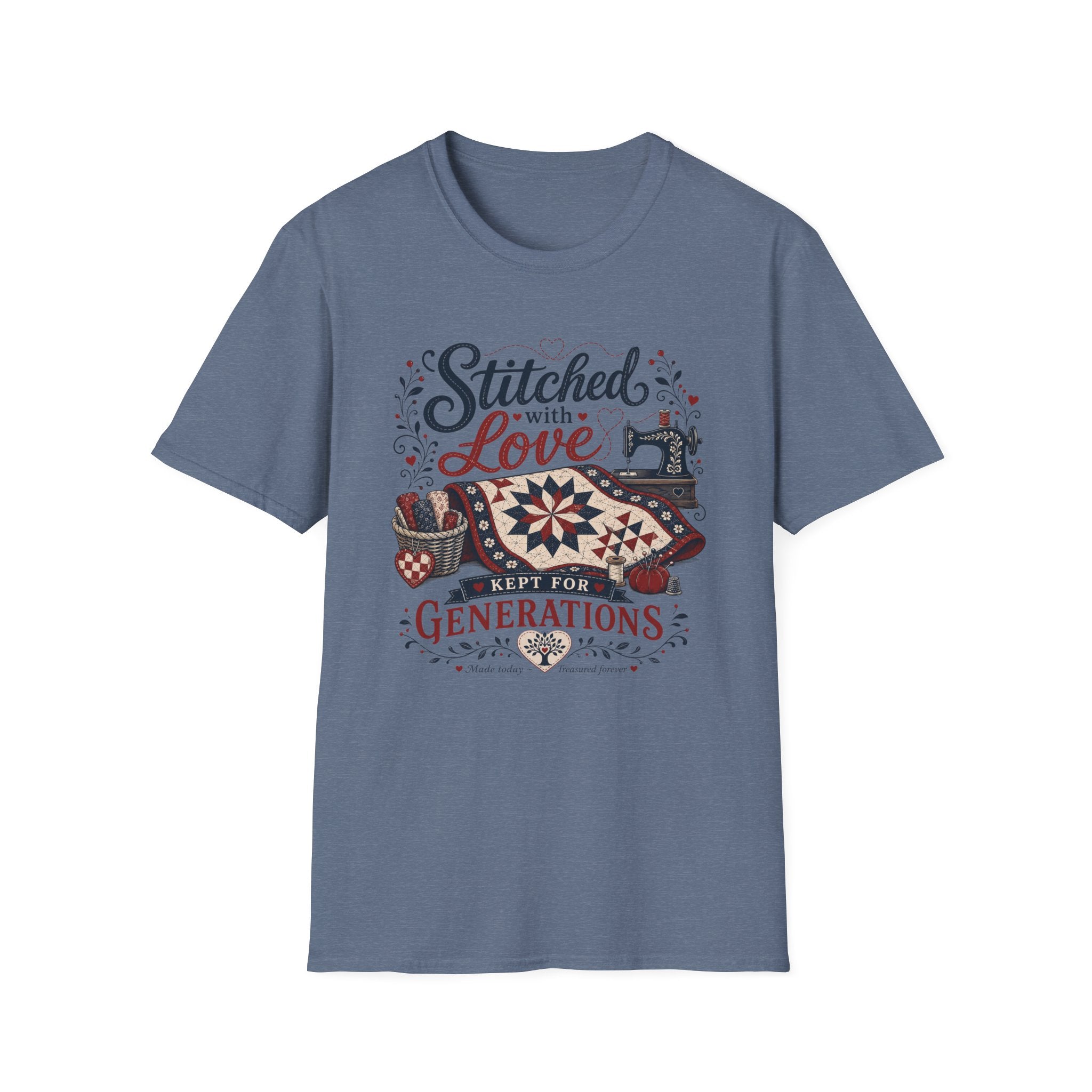 Stitched With Love Kept For Generations-T-Shirt