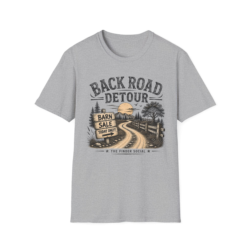 Back Road Detour-BW/Cream-T-Shirt