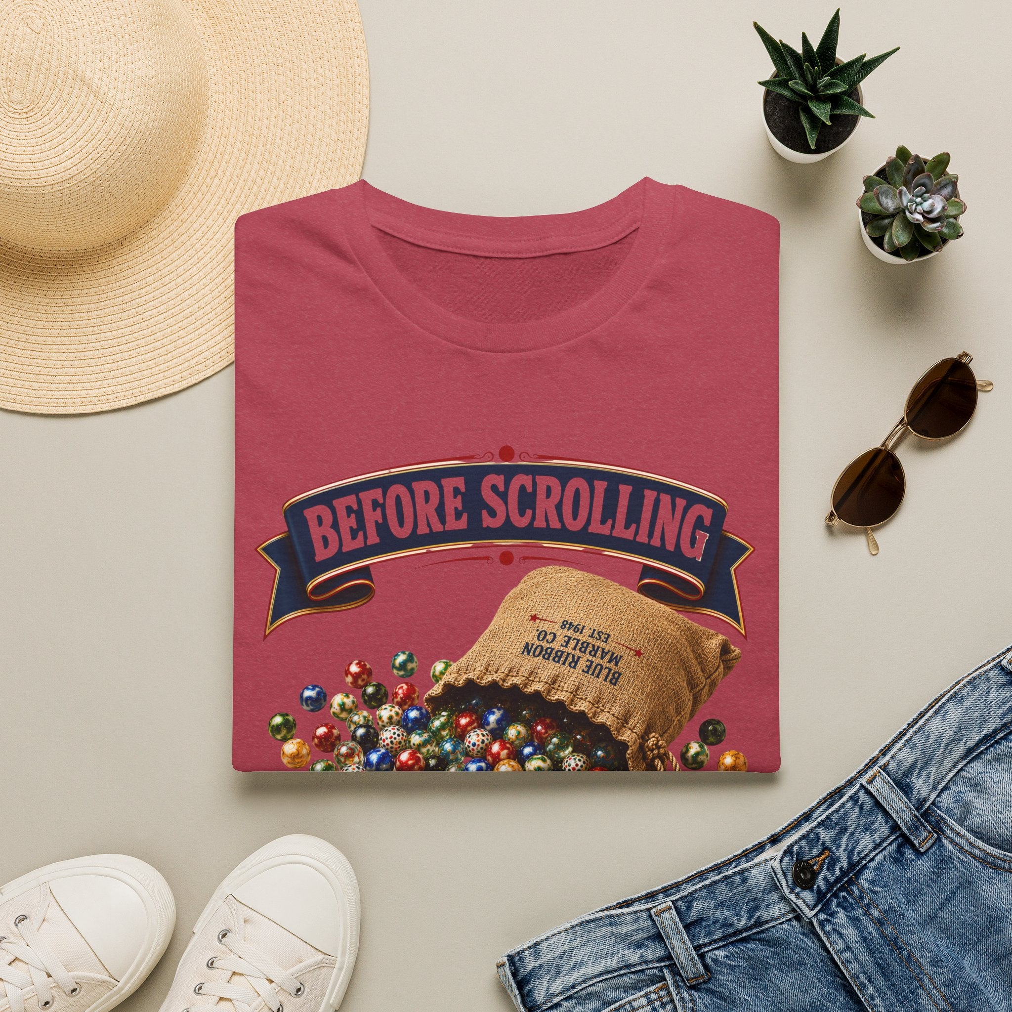 Before Scrolling There Were Marbles -T-Shirt