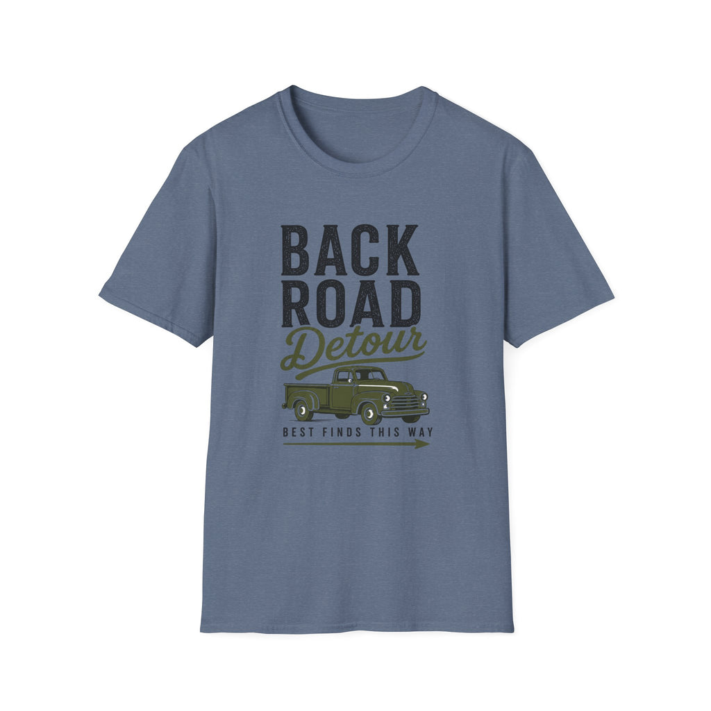 Back Road Detour-Green Truck-T-Shirt