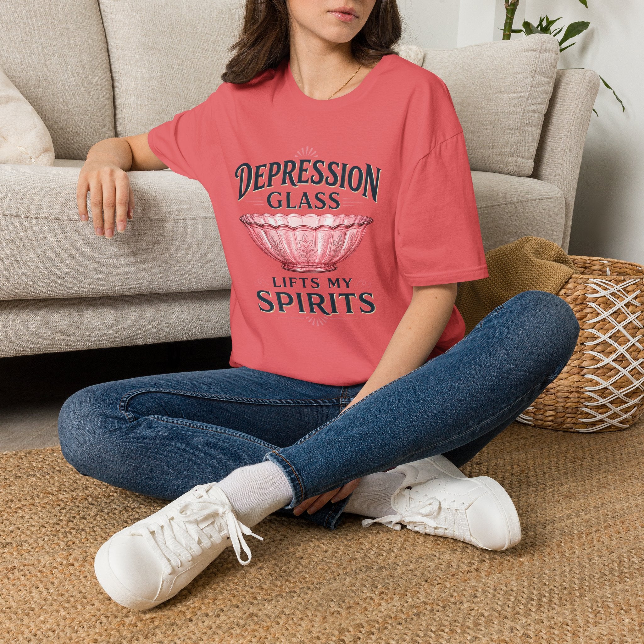 Depression Glass Lifts My Spirits-T-Shirt