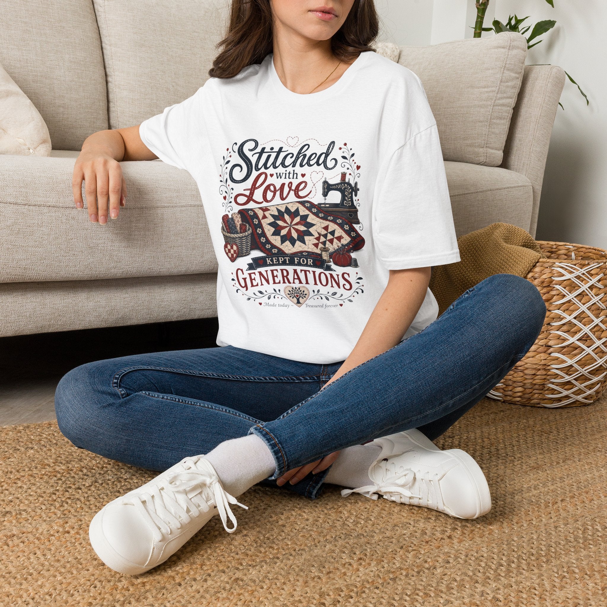 Stitched With Love Kept For Generations-T-Shirt