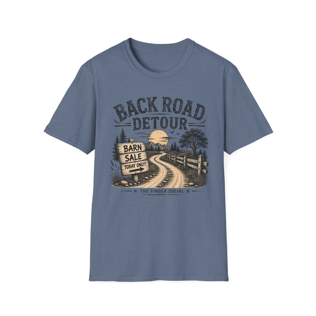 Back Road Detour-BW/Cream-T-Shirt