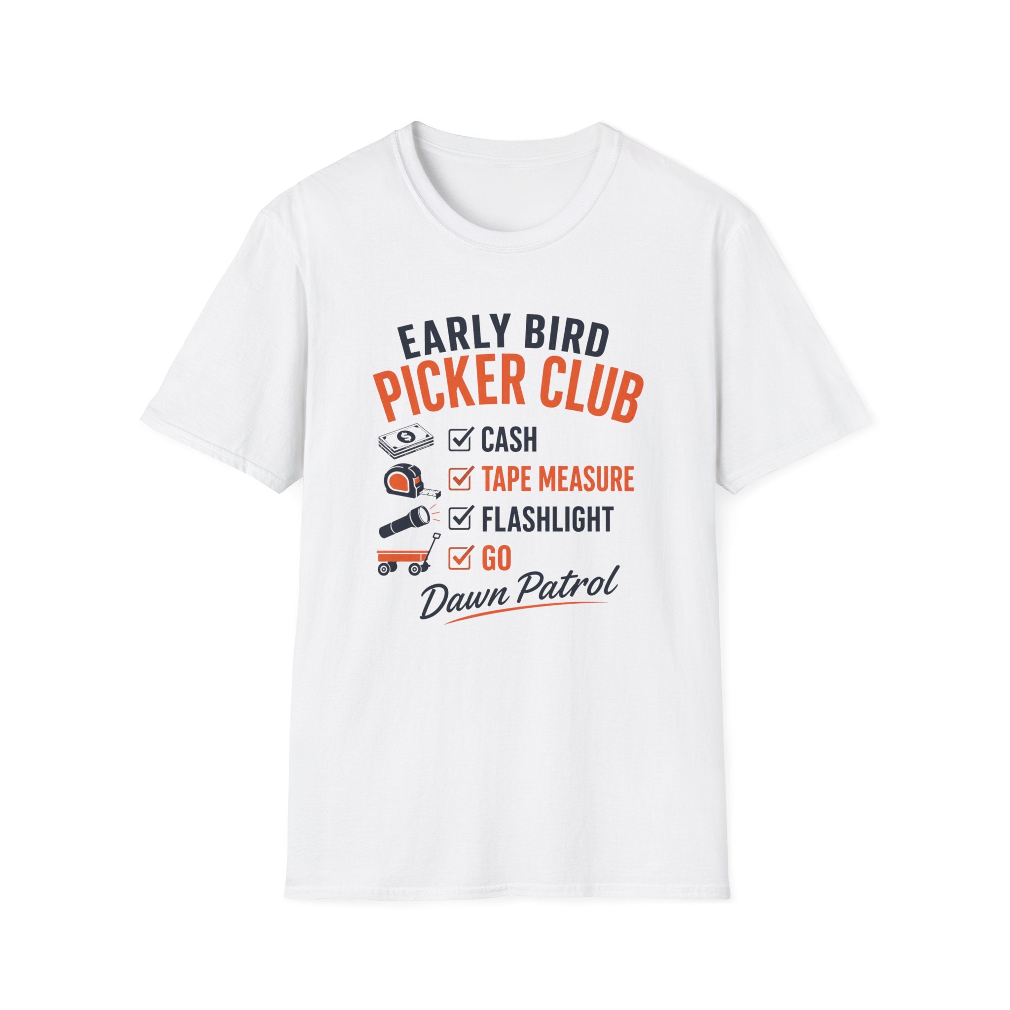 Early Bird Picker Club Checklist-T-Shirt