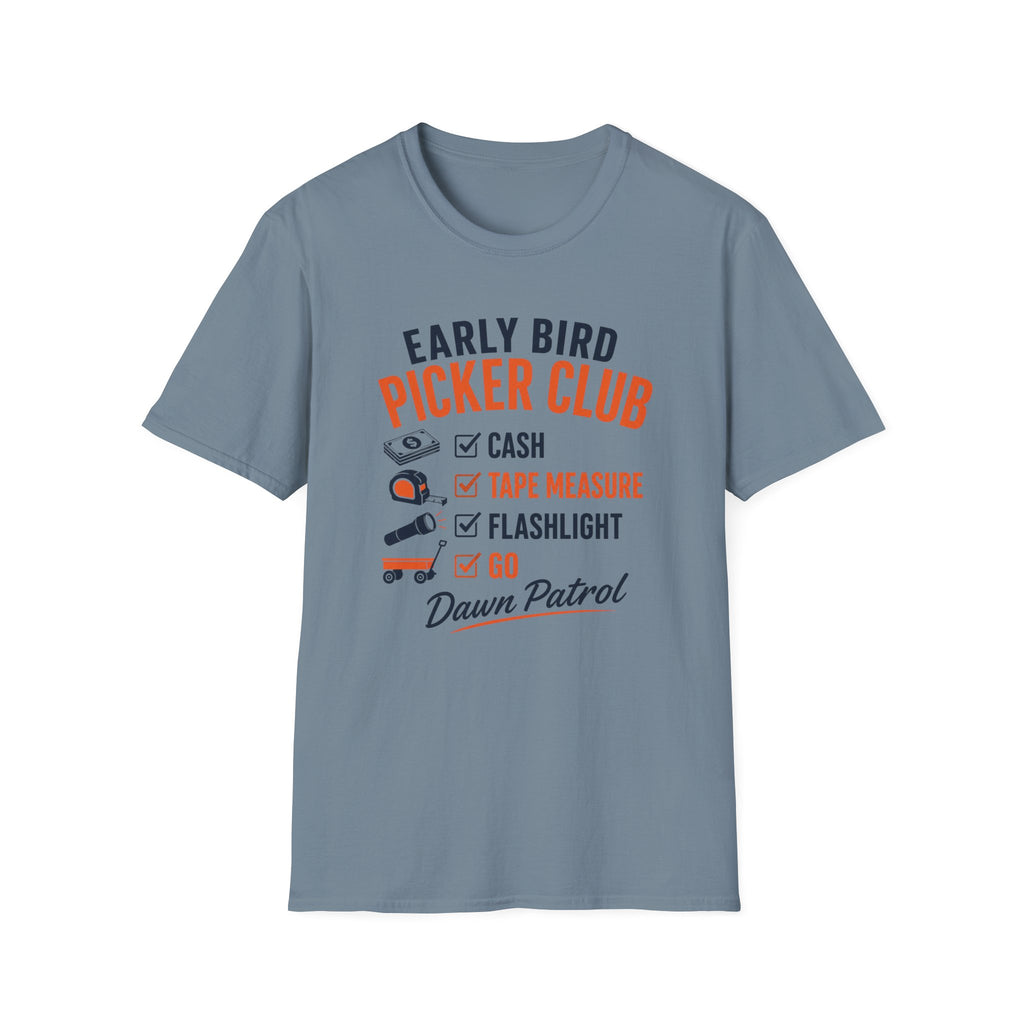 Early Bird Picker Club Checklist-T-Shirt