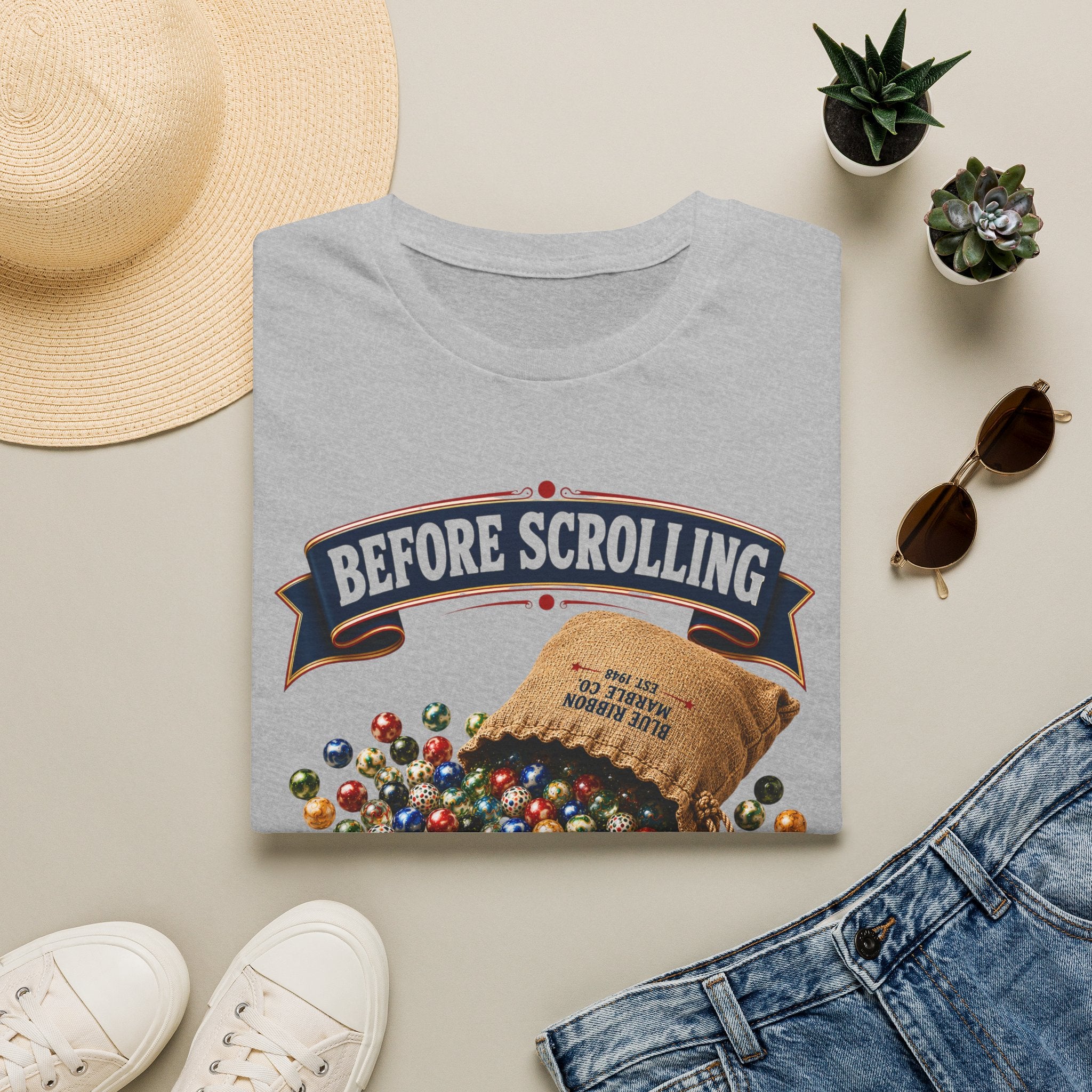 Before Scrolling There Were Marbles -T-Shirt