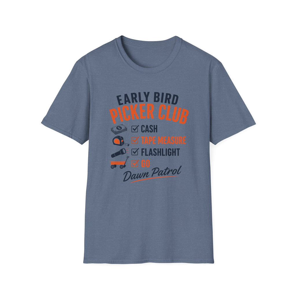 Early Bird Picker Club Checklist-T-Shirt