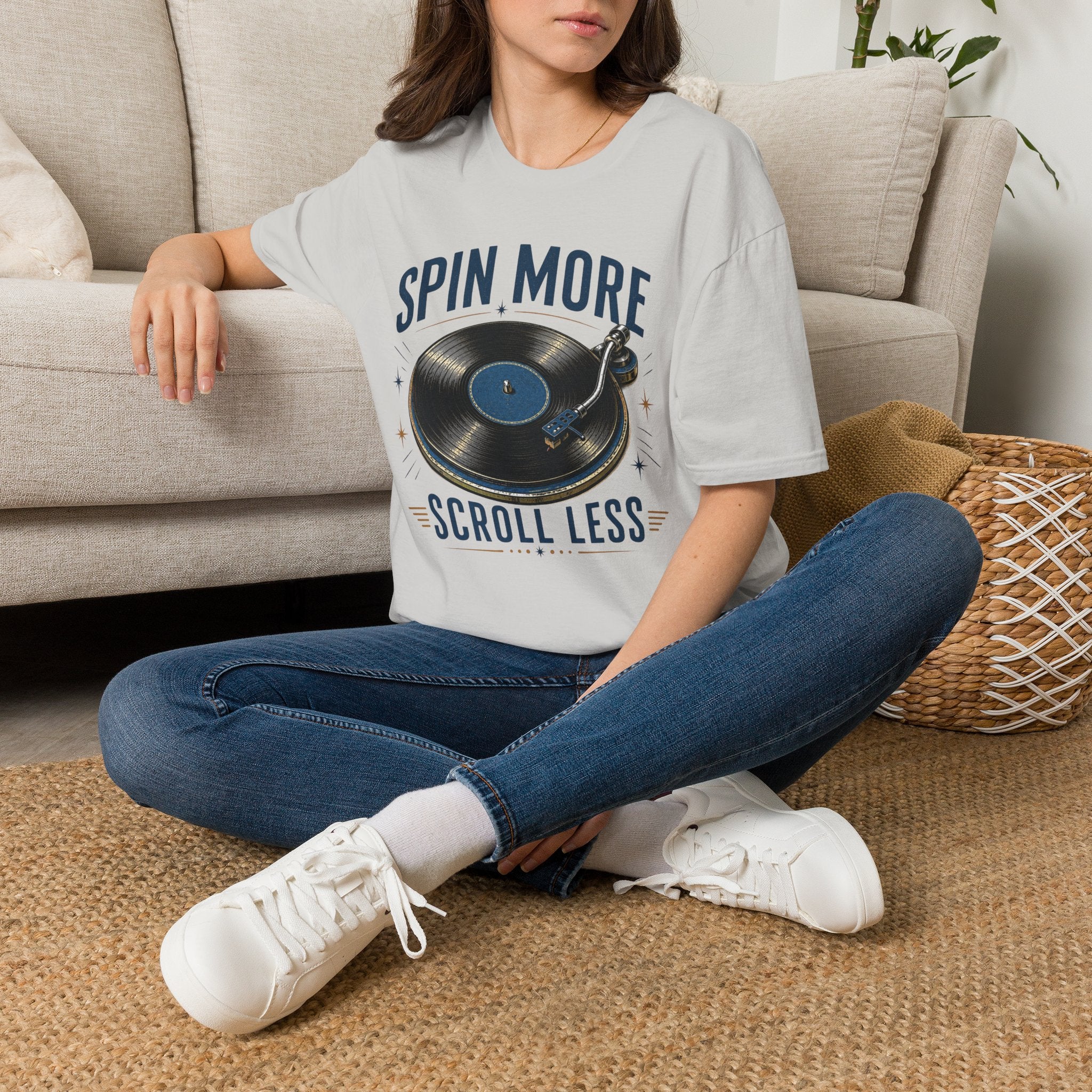 Spin More Scroll Less-T-Shirt