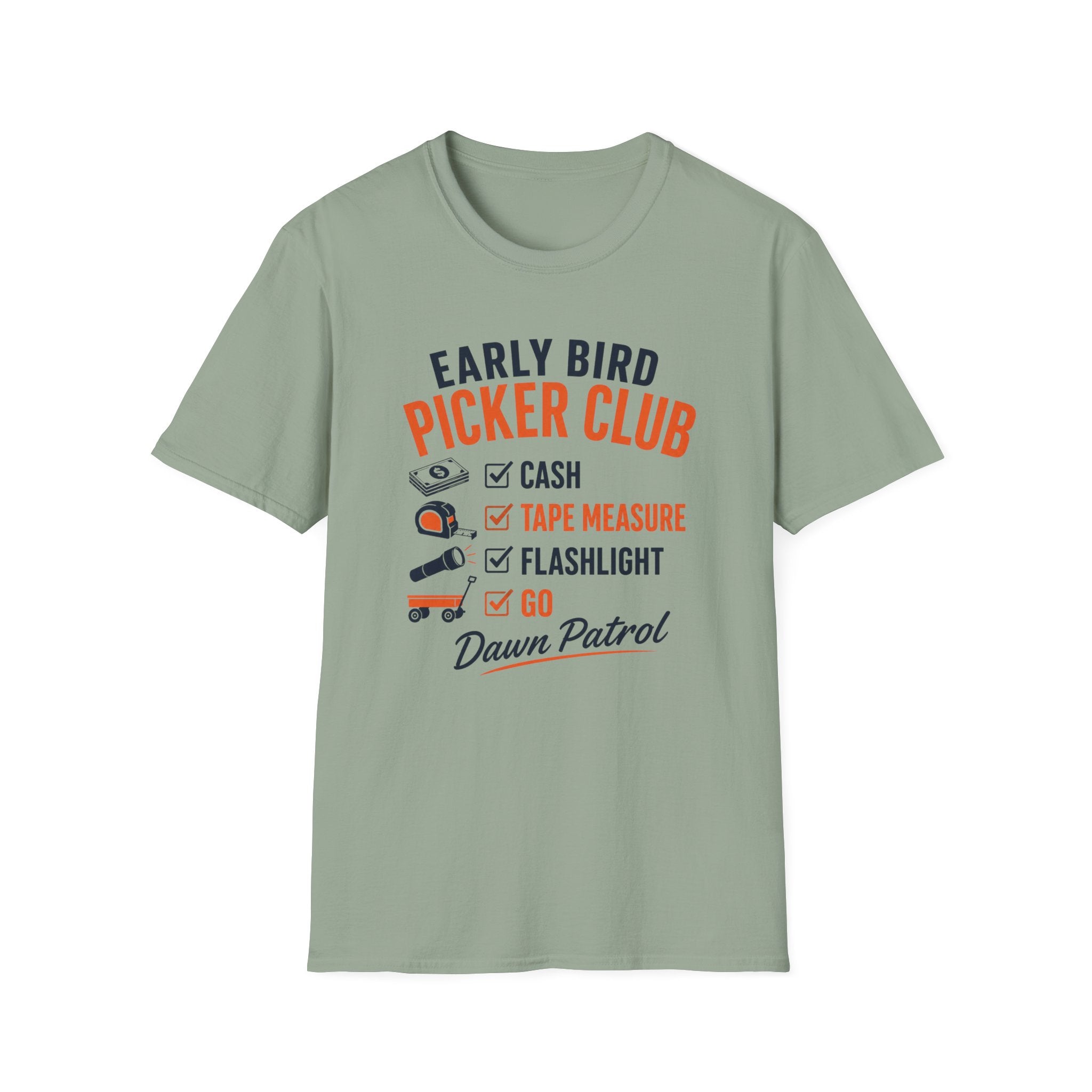 Early Bird Picker Club Checklist-T-Shirt