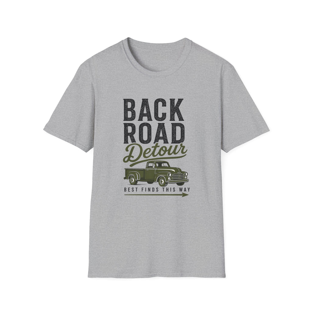 Back Road Detour-Green Truck-T-Shirt