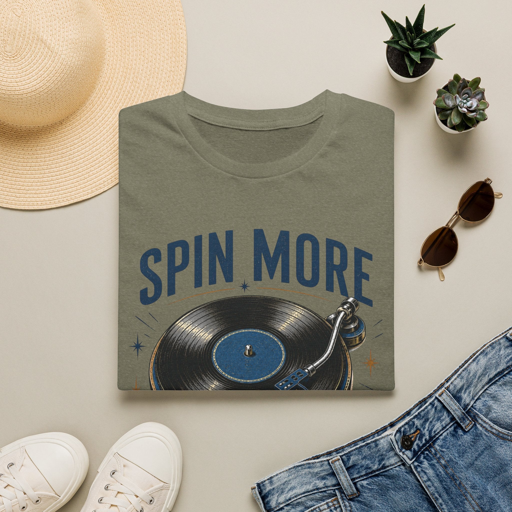 Spin More Scroll Less-T-Shirt
