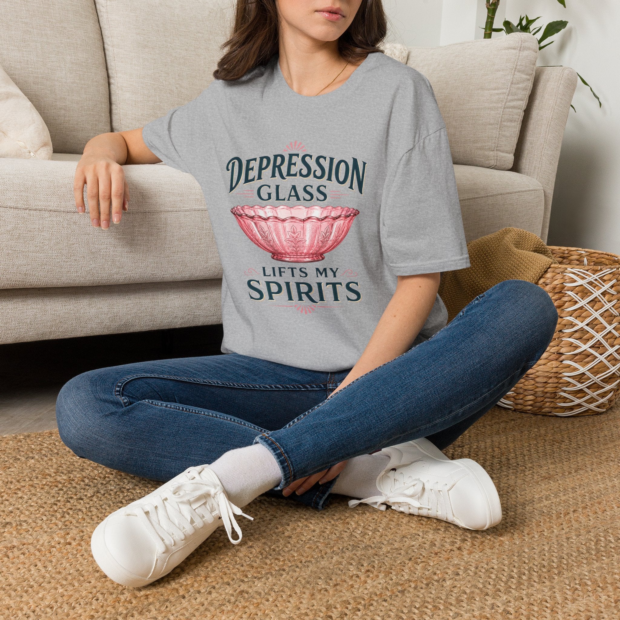 Depression Glass Lifts My Spirits-T-Shirt