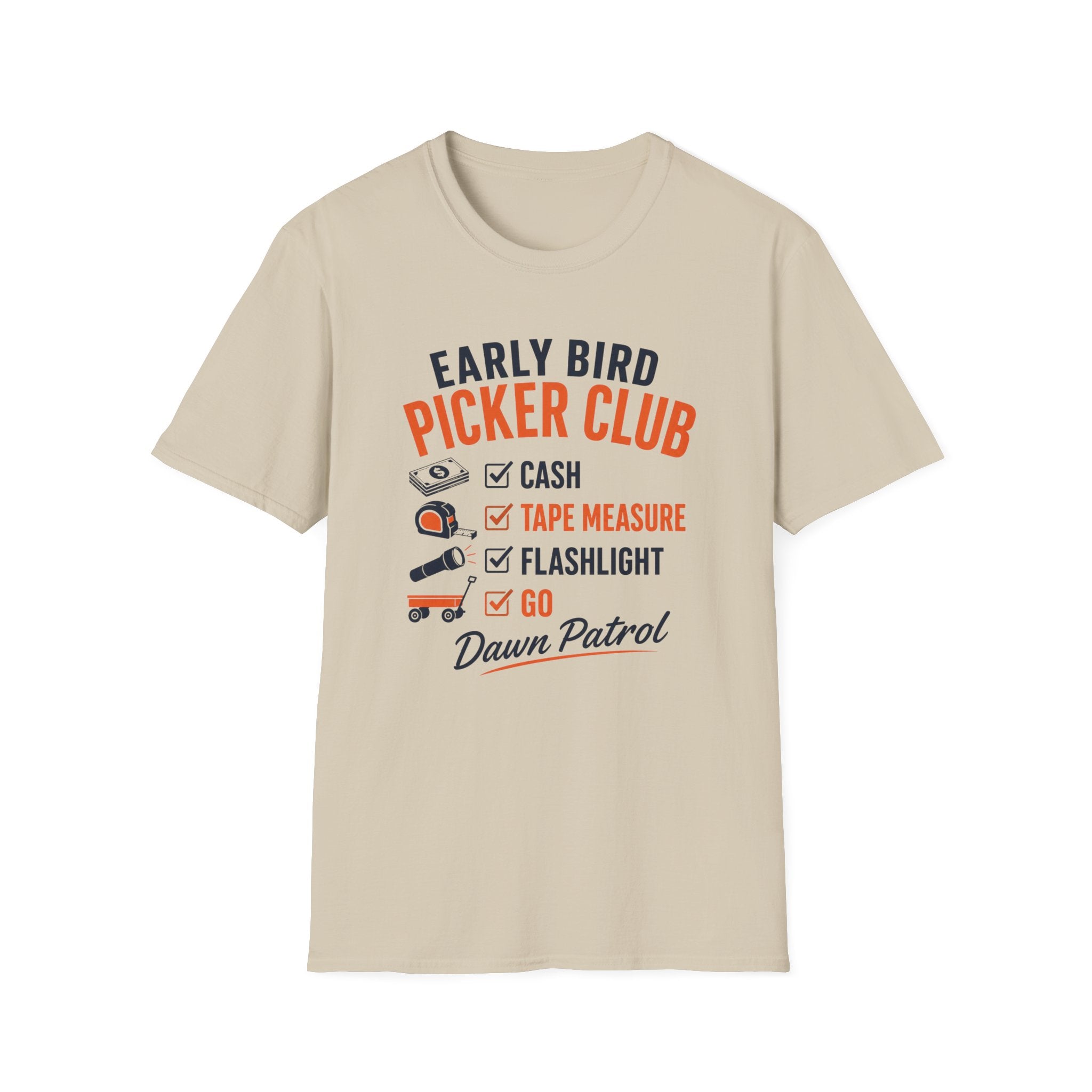Early Bird Picker Club Checklist-T-Shirt