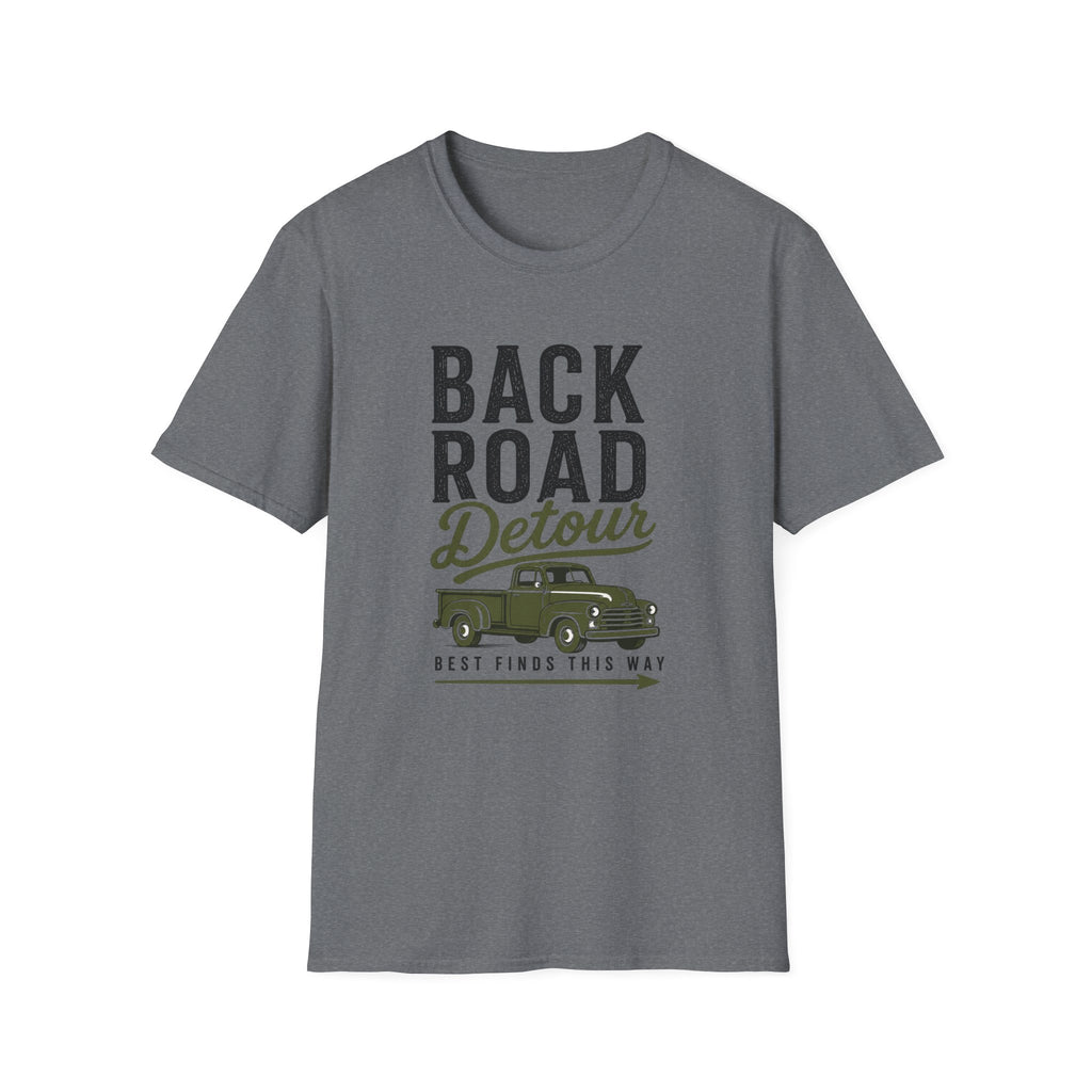 Back Road Detour-Green Truck-T-Shirt