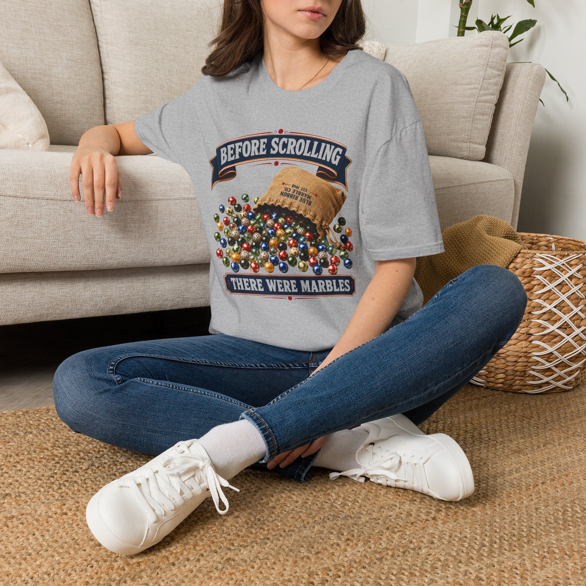 Before Scrolling There Were Marbles -T-Shirt