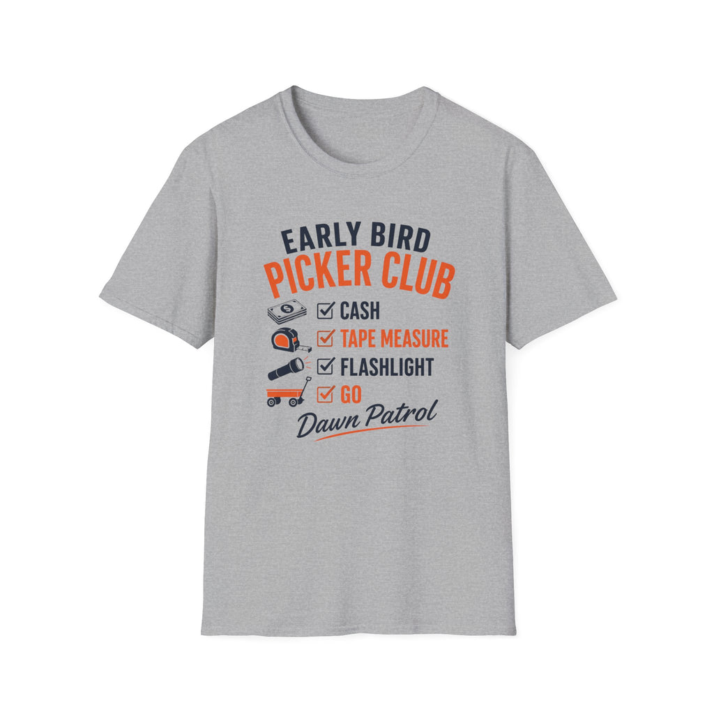 Early Bird Picker Club Checklist-T-Shirt
