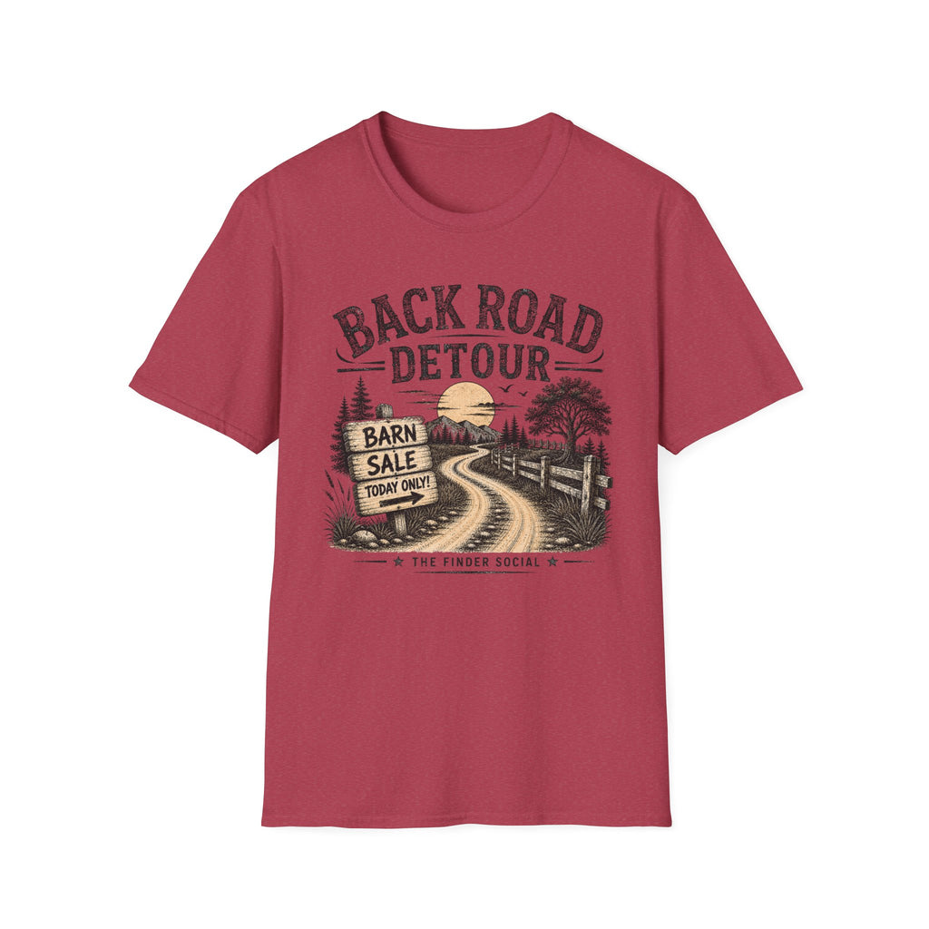 Back Road Detour-BW/Cream-T-Shirt