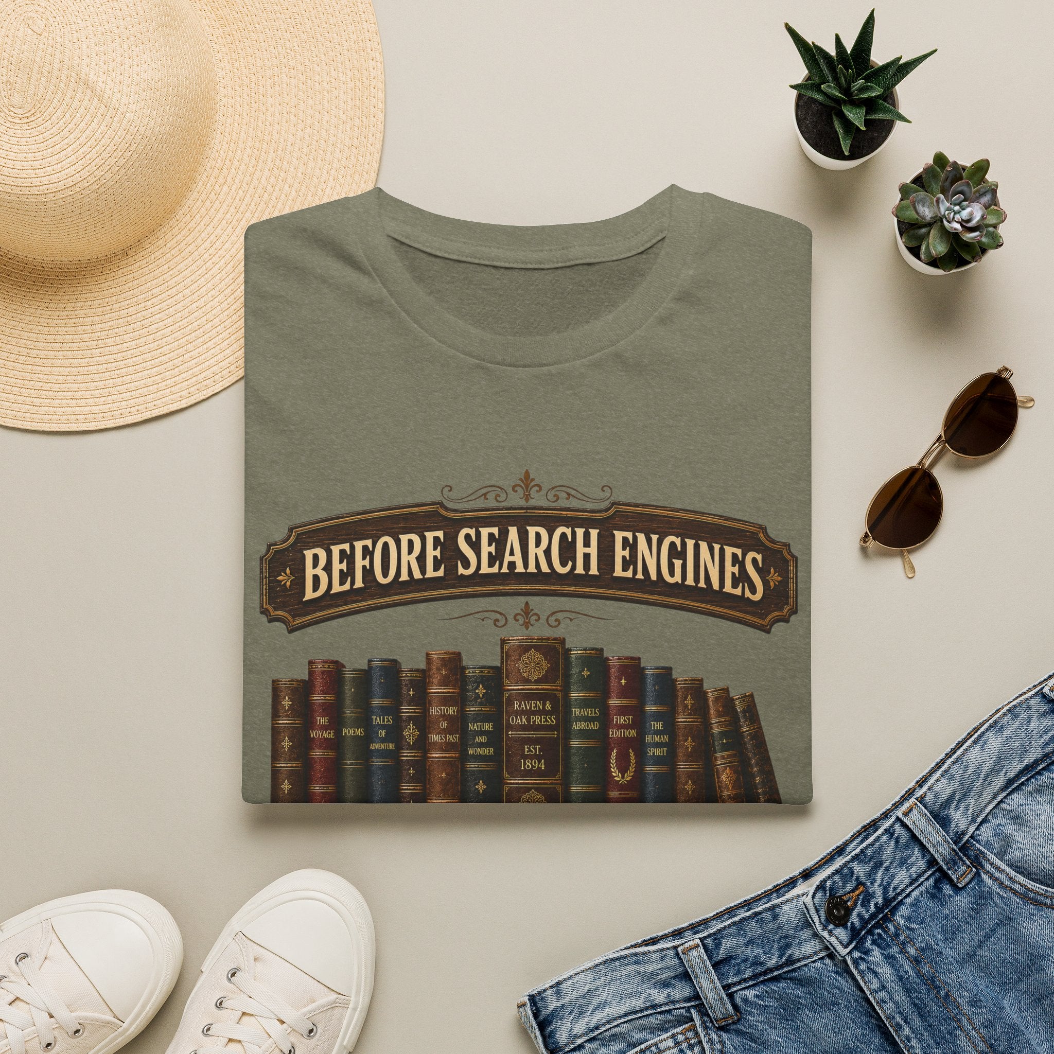 Before Search Engines There Were Books-T-Shirt