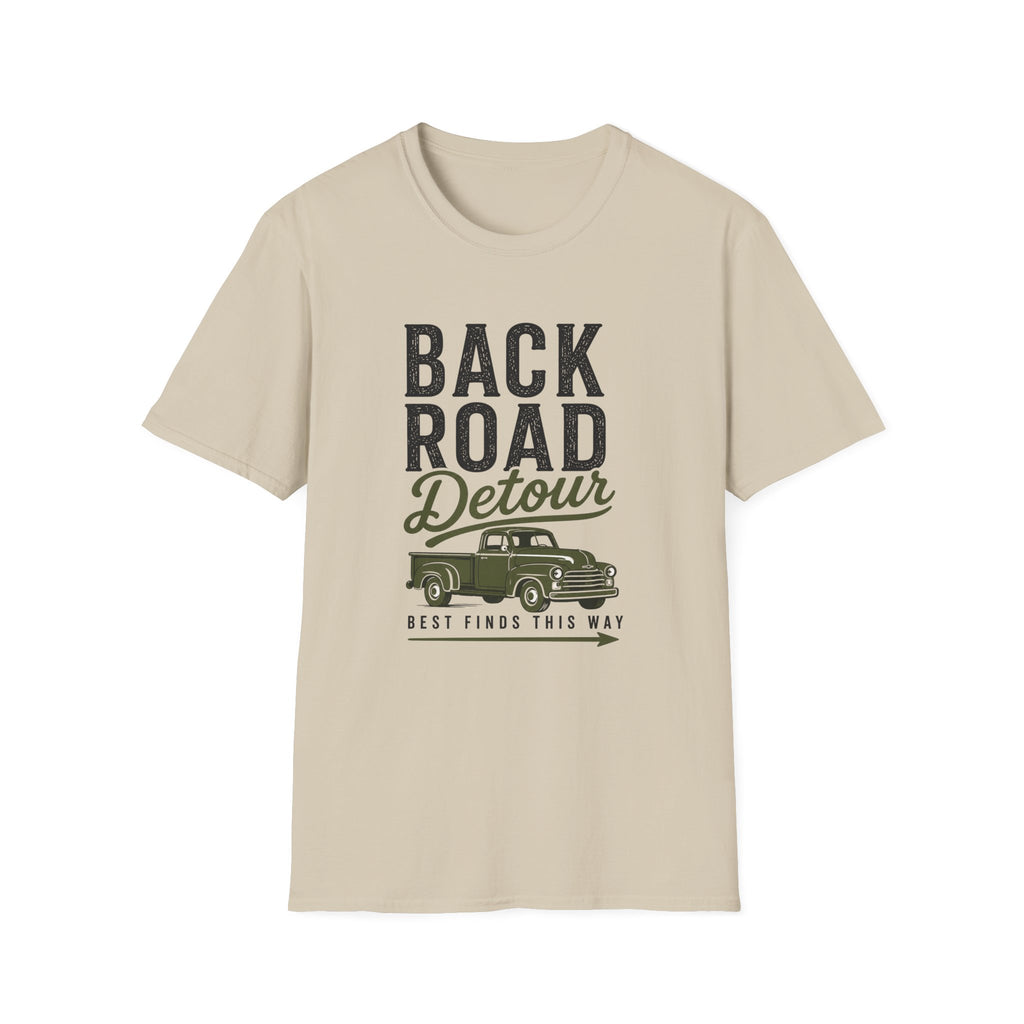 Back Road Detour-Green Truck-T-Shirt