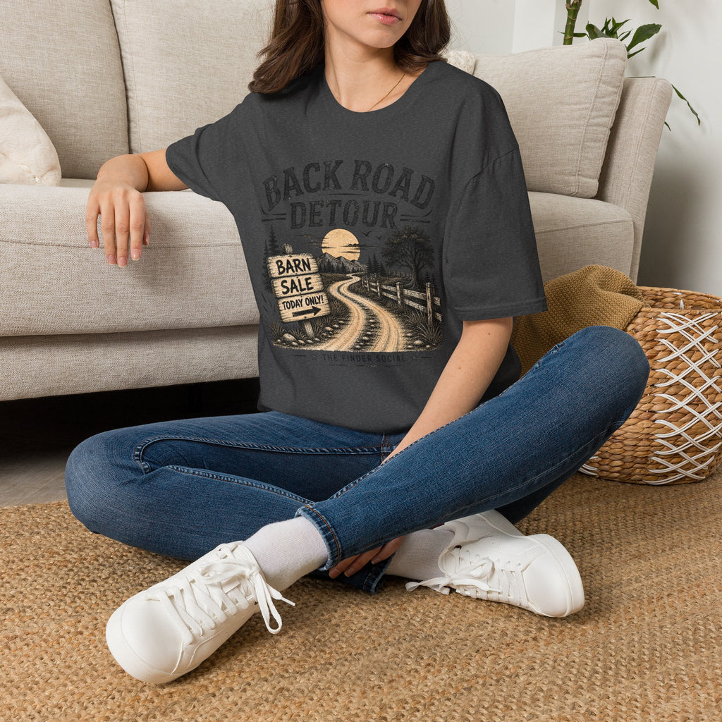 Back Road Detour-BW/Cream-T-Shirt